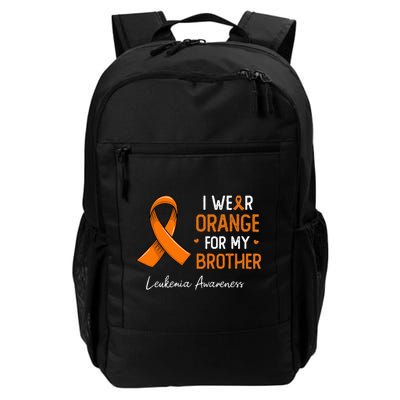 I Wear Orange For My Brother Leukemia Awareness Month Backpack