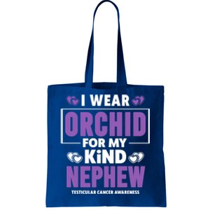 I Wear Orchid For My Nephew Gift Testicular Cancer Awareness Gift Tote Bag