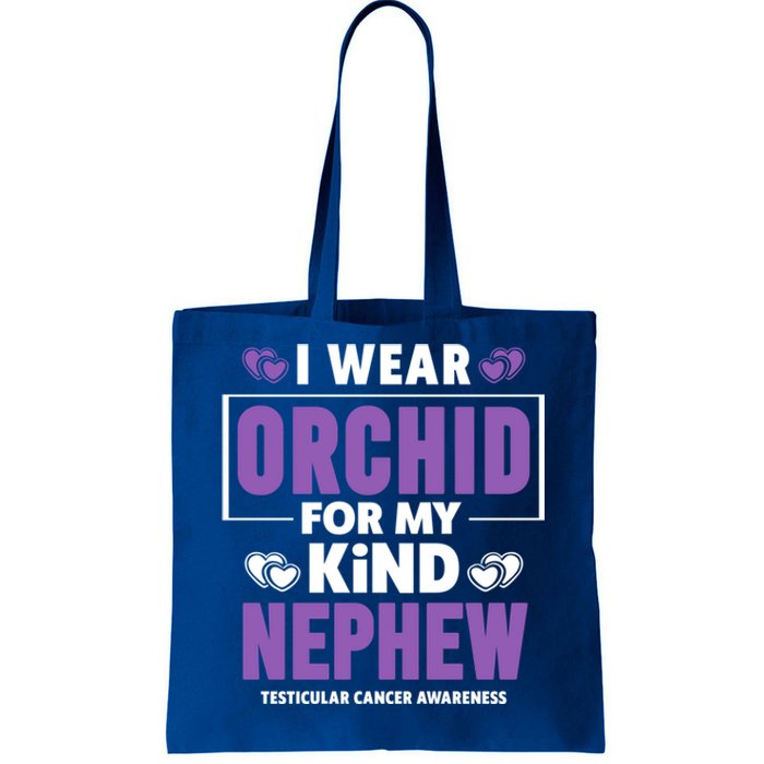 I Wear Orchid For My Nephew Gift Testicular Cancer Awareness Gift Tote Bag