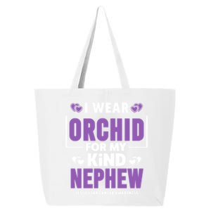 I Wear Orchid For My Nephew Gift Testicular Cancer Awareness Gift 25L Jumbo Tote