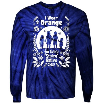 I Wear Orange For Every American Native Child Indian Pride Tie-Dye Long Sleeve Shirt