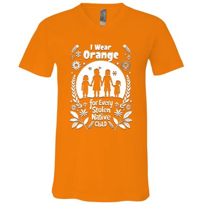 I Wear Orange For Every American Native Child Indian Pride V-Neck T-Shirt