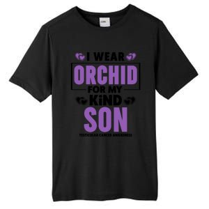 I Wear Orchid For My Son Gift Testicular Cancer Awareness Cool Gift Tall Fusion ChromaSoft Performance T-Shirt