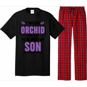 I Wear Orchid For My Son Gift Testicular Cancer Awareness Cool Gift Pajama Set