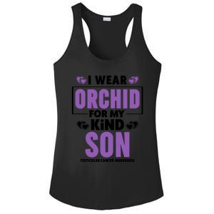 I Wear Orchid For My Son Gift Testicular Cancer Awareness Cool Gift Ladies PosiCharge Competitor Racerback Tank