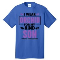 I Wear Orchid For My Son Gift Testicular Cancer Awareness Cool Gift Tall T-Shirt