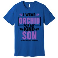 I Wear Orchid For My Son Gift Testicular Cancer Awareness Cool Gift Premium T-Shirt