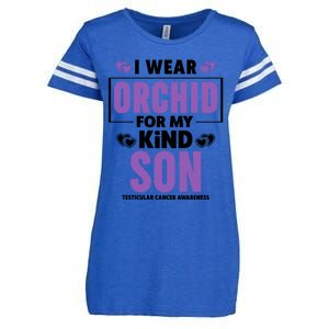 I Wear Orchid For My Son Gift Testicular Cancer Awareness Cool Gift Enza Ladies Jersey Football T-Shirt