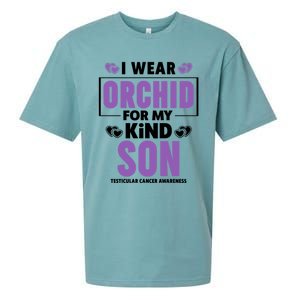 I Wear Orchid For My Son Gift Testicular Cancer Awareness Cool Gift Sueded Cloud Jersey T-Shirt