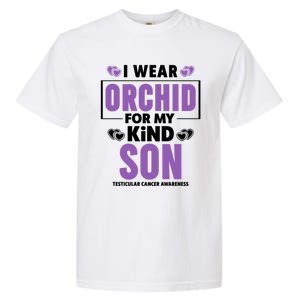 I Wear Orchid For My Son Gift Testicular Cancer Awareness Cool Gift Garment-Dyed Heavyweight T-Shirt