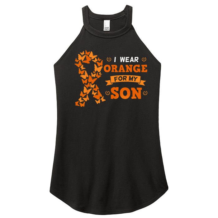 I Wear Orange For My Son Leukemia Blood Cancer Cells Patient Women's Perfect Tri Rocker Tank