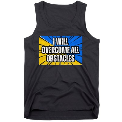 I Will Overcome All Obstacles Inspirational Motivational Tank Top