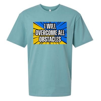 I Will Overcome All Obstacles Inspirational Motivational Sueded Cloud Jersey T-Shirt