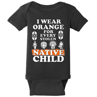 I Wear Orange For Every American Native Child Indian Pride Baby Bodysuit