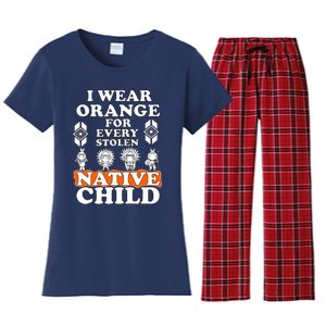 I Wear Orange For Every American Native Child Indian Pride Women's Flannel Pajama Set