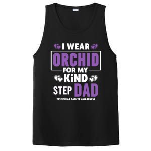 I Wear Orchid For My Step Dad Funny Gift Testicular Cancer Awareness Gift PosiCharge Competitor Tank