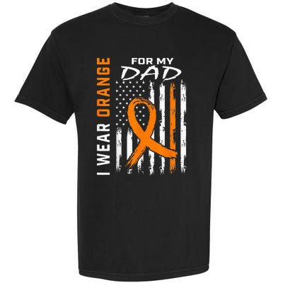 I Wear Orange For My Dad Kidney Cancer Awareness Flag Gifts Garment-Dyed Heavyweight T-Shirt