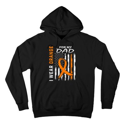 I Wear Orange For My Dad Kidney Cancer Awareness Flag Gifts Hoodie