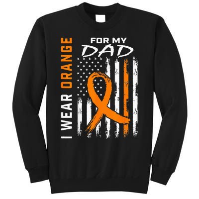 I Wear Orange For My Dad Kidney Cancer Awareness Flag Gifts Sweatshirt