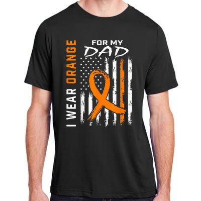 I Wear Orange For My Dad Kidney Cancer Awareness Flag Gifts Adult ChromaSoft Performance T-Shirt