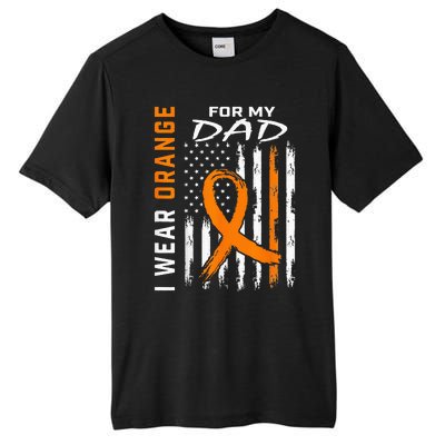 I Wear Orange For My Dad Kidney Cancer Awareness Flag Gifts Tall Fusion ChromaSoft Performance T-Shirt