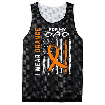 I Wear Orange For My Dad Kidney Cancer Awareness Flag Gifts Mesh Reversible Basketball Jersey Tank