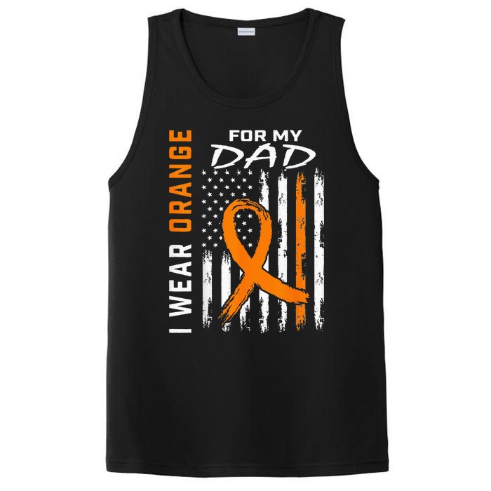 I Wear Orange For My Dad Kidney Cancer Awareness Flag Gifts PosiCharge Competitor Tank