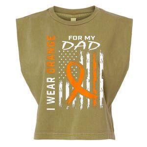 I Wear Orange For My Dad Kidney Cancer Awareness Flag Gifts Garment-Dyed Women's Muscle Tee