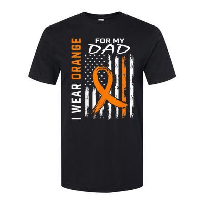 I Wear Orange For My Dad Kidney Cancer Awareness Flag Gifts Softstyle CVC T-Shirt