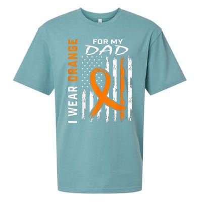 I Wear Orange For My Dad Kidney Cancer Awareness Flag Gifts Sueded Cloud Jersey T-Shirt