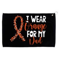 I Wear Orange For My Dad Kidney Cancer Awareness Support Grommeted Golf Towel