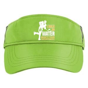 I Walk On Water Funny Ice Hockey Gift Adult Drive Performance Visor