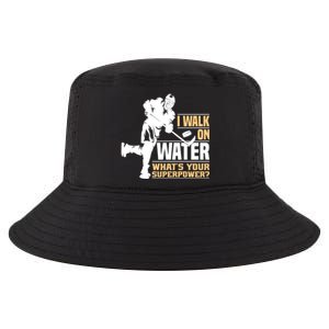 I Walk On Water Funny Ice Hockey Gift Cool Comfort Performance Bucket Hat