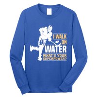 I Walk On Water Funny Ice Hockey Gift Long Sleeve Shirt