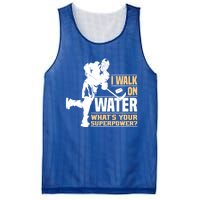 I Walk On Water Funny Ice Hockey Gift Mesh Reversible Basketball Jersey Tank