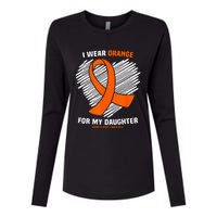 I Wear Orange For My Daughter Kidney Cancer Awareness Womens Cotton Relaxed Long Sleeve T-Shirt