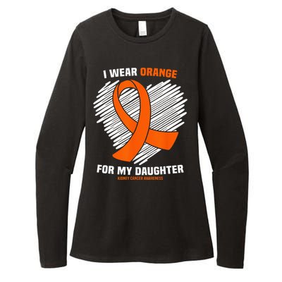 I Wear Orange For My Daughter Kidney Cancer Awareness Womens CVC Long Sleeve Shirt