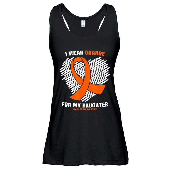 I Wear Orange For My Daughter Kidney Cancer Awareness Ladies Essential Flowy Tank