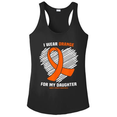 I Wear Orange For My Daughter Kidney Cancer Awareness Ladies PosiCharge Competitor Racerback Tank