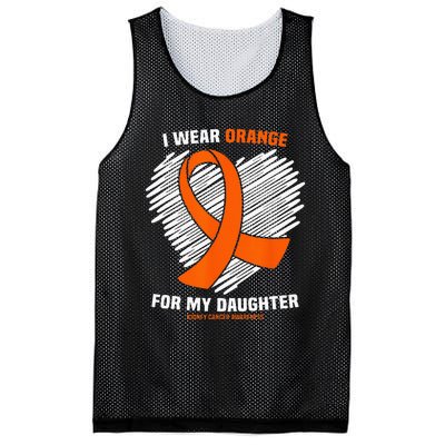 I Wear Orange For My Daughter Kidney Cancer Awareness Mesh Reversible Basketball Jersey Tank