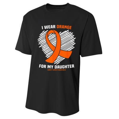 I Wear Orange For My Daughter Kidney Cancer Awareness Performance Sprint T-Shirt