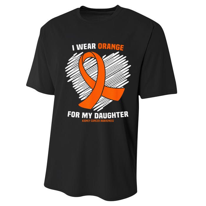 I Wear Orange For My Daughter Kidney Cancer Awareness Performance Sprint T-Shirt