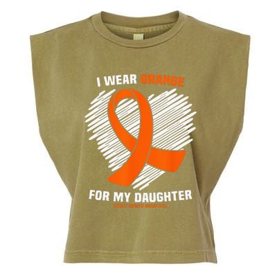 I Wear Orange For My Daughter Kidney Cancer Awareness Garment-Dyed Women's Muscle Tee