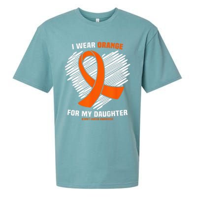 I Wear Orange For My Daughter Kidney Cancer Awareness Sueded Cloud Jersey T-Shirt