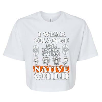 I Wear Orange For Every American Native Child Indian Pride Gift Bella+Canvas Jersey Crop Tee