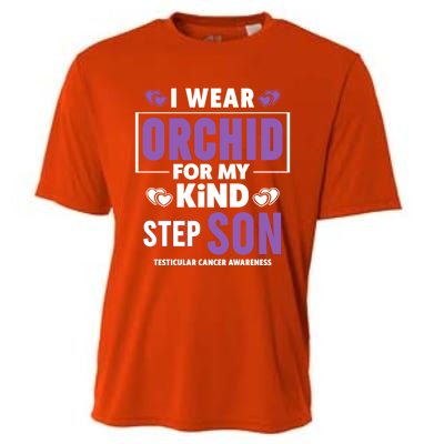 I Wear Orchid For My Step Son Gift Testicular Cancer Awareness Gift Cooling Performance Crew T-Shirt