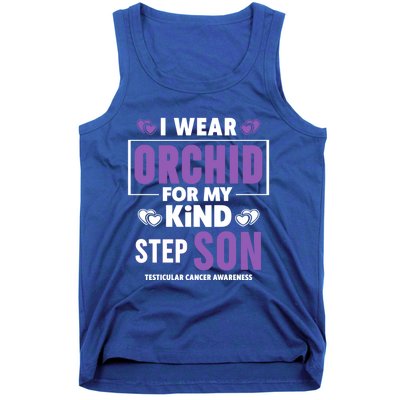 I Wear Orchid For My Step Son Gift Testicular Cancer Awareness Gift Tank Top