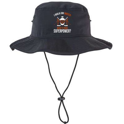 I Walk On Water What's Your Superpower? Funny Hockey Bucket Hat