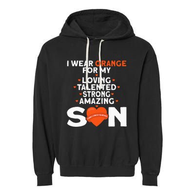 I Wear Orange For My Son Kidney Cancer Awareness Garment-Dyed Fleece Hoodie