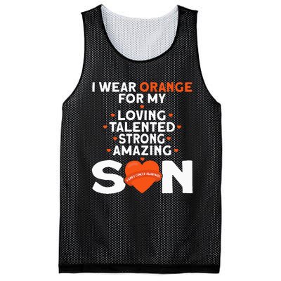 I Wear Orange For My Son Kidney Cancer Awareness Mesh Reversible Basketball Jersey Tank